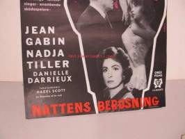 Yön kiihkoa - Nattens berusning -elokuvajuliste, Jean Gabin, Nadja Tiller, Danielle Darrieux