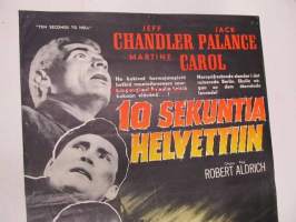 10 sekuntia helvettiin - 10 sekunder till helvetet -elokuvajuliste, Jeff Chandler, Martine Carol, Robert Aldrich