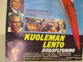 Kuolemanlento - Dödsflygning -elokuvajuliste, Lorne Greene, Peter Graves, David Lowell Rich