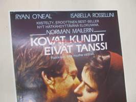 Kovat kundit eivät tanssi - Tuffa killar dansar aldrig -elokuvajuliste, Ryan O&#039;Neal, Isabella Rossellini, Norman Mailer