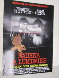 Haukka ja lumimies - Falken och snömannen -elokuvajuliste, Timothy Hutton, Sean Penn, John Schlesinger