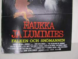 Haukka ja lumimies - Falken och snömannen -elokuvajuliste, Timothy Hutton, Sean Penn, John Schlesinger