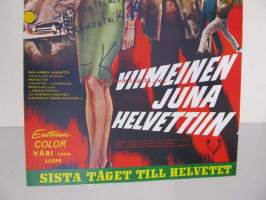 Viimeinen juna helvettiin - Sista tåget till helvetet -elokuvajuliste, Jean Marais, Marisa Mell, Gilles Grangier