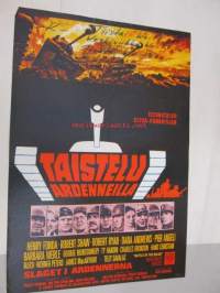 Taistelu Ardenneilla - Slaget i Ardennerna -elokuvajuliste, Henry Fonda, Robert Shaw, Ken Annakin