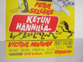 Ketunhännillä - Rävjakten -elokuvajuliste, Peter Sellers, Victor Mature, Vittorio de Sica