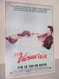 Kuin varas yöllä - Som en tjuv om natten -elokuvajuliste, Steven Bauer, Barbara Williams, Douglas Day Stewart