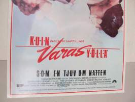 Kuin varas yöllä - Som en tjuv om natten -elokuvajuliste, Steven Bauer, Barbara Williams, Douglas Day Stewart