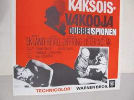 Kaksoisvakooja - Dubbelspionen -elokuvajuliste, Yul Brynner, Britt Ekland, Franklin J. Schaffner
