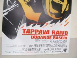 Tappava raivo - Dödande raseri -elokuvajuliste, Richard Basehart, George C. Scott