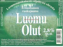 Luomu Olut  - olutetiketti