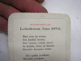 Lokakuun 3:na 1876 -uskonnollinen värssykortti