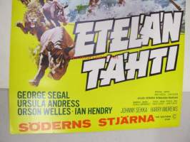 Etelän tähti - Söderns stjärna -elokuvajuliste, George Segal, Orson Welles, Sidney Hayers