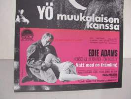 Yö muukalaisen kanssa - Natt med en främling -elokuvajuliste, Natalie Wood, Steve McQueen, Robert Mulligan