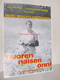 Nuoren naisen onni - En ung kvinnas lycka -elokuvajuliste, Ija Savina, Aleksandr Surin, A. Mihailkov-Kontsalovski