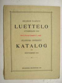 Helsingin Yliopiston luettelo syyslukukausi 1926 - Helsingfors universitetet katalog för höstterminen (sisältää matrikkelin opettajista ja virkamiehistä,