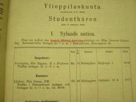 Helsingin Yliopiston luettelo syyslukukausi 1926 - Helsingfors universitetet katalog för höstterminen (sisältää matrikkelin opettajista ja virkamiehistä,