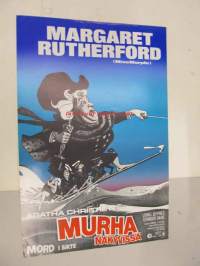 Murha näkyvissä - Mord i sikte -elokuvajuliste, Margaret Rutherford (Miss Marple), Lionel Jeffries, George Pollack