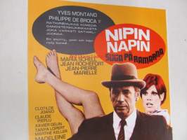 Nipin napin - Suga på ramarna -elokuvajuliste, Yves Montand, Philippe de Broca, Maria Schell