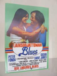 Lainsuojattoman blues - Den laglöses blues -elokuvajuliste, Peter Fonda, Susan Saint James, Richard T. Heffron