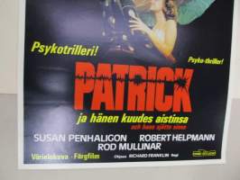Patrick ja hänen kuudes aistinsa - Patrick och hans sjätte sinne -elokuvajuliste, Susan Penhaligon, Robert Helpmann, Richard Franklin