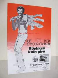 Röyhkeä kuin piru - Fräck som fan -elokuvajuliste, Burt Reynolds, Dyan Cannon, Buzz Kulik