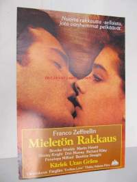 Mieletön rakkaus - Kärlek utan gräns -elokuvajuliste, Brooke Shields, Martin Hewitt, Franco Zeffirelli