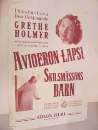 Avioeron lapsi - Skilsmässans barn -elokuvajuliste, Grethe Holmer