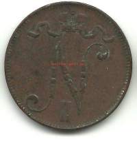 5 penniä  1899