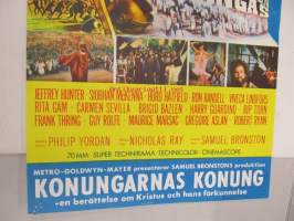 Kuningasten kuningas - Konungarnas konung -elokuvajuliste, Jeffrey Hunter, Siobhan McKenna, Nicholas Ray