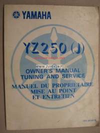 Yamaha YZ250 (J) owner´s service manual tuning and service -huolto-ohjekirja