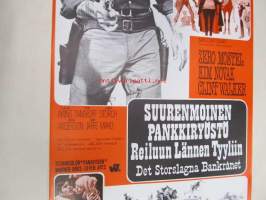 Suurenmoinen pankkiryöstö - Det storslagna bankrånet -elokuvajuliste, Kim Novak, Clint Walker, Hy Averback