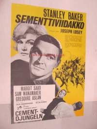 Sementtiviidakko - Cementdjungeln -elokuvajuliste, Stanley Baker, Margit Saad, Joseph Losey