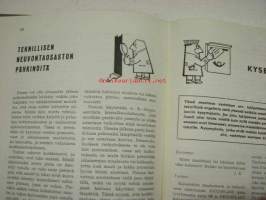 Tikkurilan Viesti 1963 nr 4 -asiakaslehti, sisältää asiapitoisia ammattiartikkeleita maalaus- suojaus- ja pinnoitustöistä ja materiaaleista