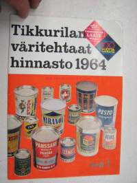 Tikkurilan Väritehtaat hinnasto 1964 nr 1