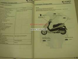 Kymco Bet &amp; Win 250 -Service manual, korjaamokirja