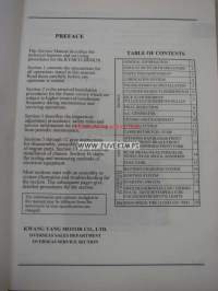 Kymco Dink 50 -Service manual, korjaamokirja