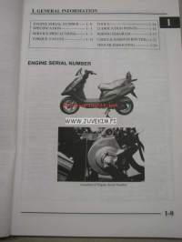 Kymco Dink 50 -Service manual, korjaamokirja