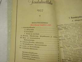 Yliopistokirjakauppa Oy Joululuettelo 1937 Julkatalog