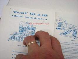 Ylihärmän Tehtaat -maatalouskonehinnasto 61, muokkauskoneet