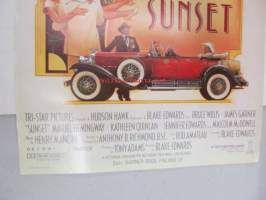Sunset -elokuvajuliste, Bruce Willis, James Garner, Blake Edwards