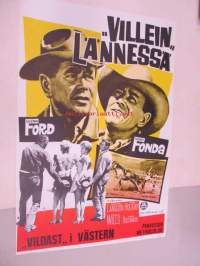 &quot;Villein&quot; lännessä - &quot;Vildast&quot; i västern -elokuvajuliste, Glenn Ford, Henry Fonda, Hope Holiday