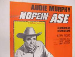 Nopein ase - Det snabba vapnet -elokuvajuliste, Audie Murphy, Merry Anders, Sidney Salkow