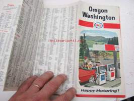 ENCO / Oregon, Washington - Happy Motoring - Put a tiger in your tank -map / Humble Oil and Refining Company -kartta