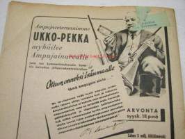 Hurtti Ukko / Hurttiukko 1940 nr 3 elokuu - Suomen sodan 1939-1940 sankaritarinoita, sis. mm. seur. artikkelit; Höyläpenkissä Ingoinaholla, Mies taisteli kotinsa...