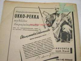 Hurtti Ukko 1940 nr 3 elokuu - Suomen sodan 1939-1940 sankaritarinoita, sis. mm. seur. artikkelit; Höyläpenkissä Ingoinaholla, Mies taisteli kotinsa raunioissa,