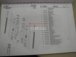 MZ RT125, 125 SX/SM -spare parts list, varaosaluettelo