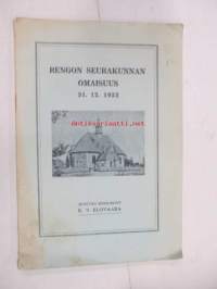 Rengon seurakunnan omaisuus 31.12. 1932
