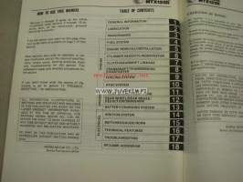 Honda MTX125R, MTX200R -shop manual, korjaamokirja