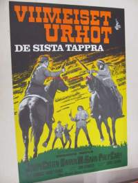 Viimeiset urhot - De sista tappra -elokuvajuliste, Joseph Cotten, Philip Carey, Sidney Salkow