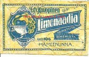 Limonaadia - Edv. Kauppinen  , juomaetiketti